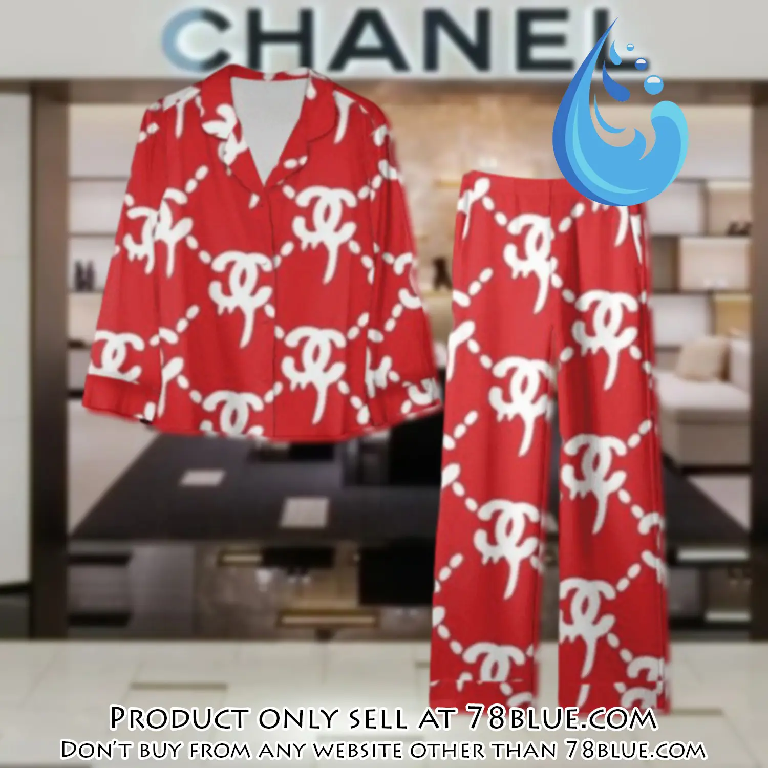 Trending luxury chanel satin pajama set pjs1038 78b2035861